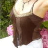 Top Sexy Voile Marron