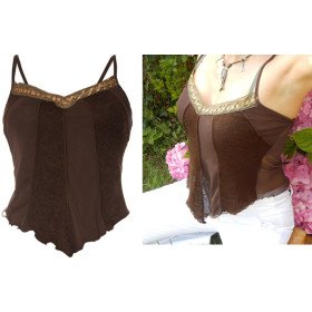 Top Sexy Voile Marron