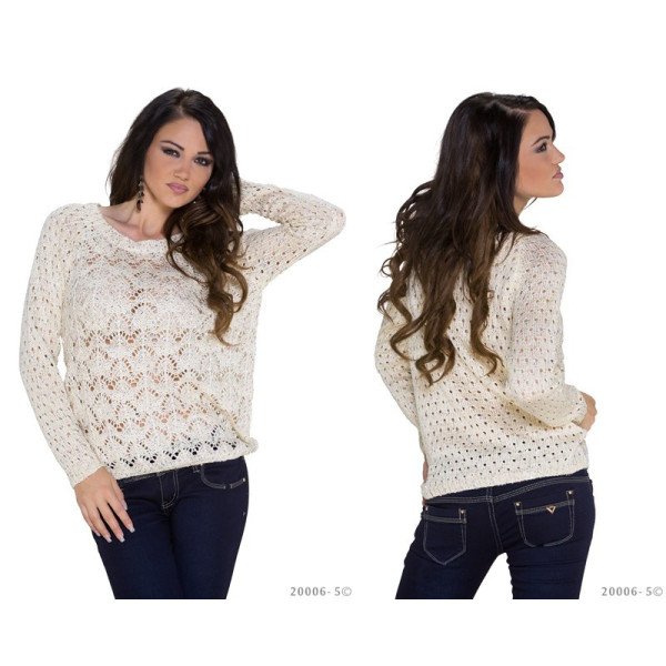 Pull fashion sexy ajouré