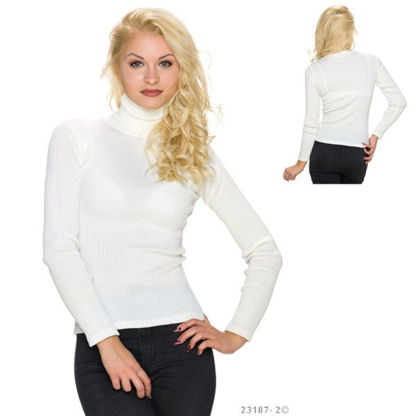 Pull Fashion Green Blanc