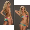 Bikini sexy triangle coloré