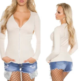 Gilet Cardigan Strass Zip