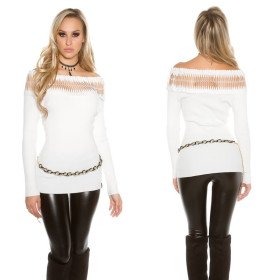 Pull Sexy Blanc Koucla