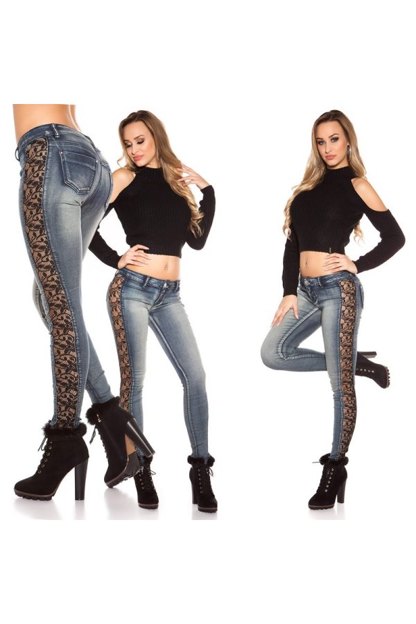Jean Coton élasthanne Jean Skinny Taille Haute Push-up Koucla - Coupe Moulante En Coton élasthanne, Effet Galbant, Couleur Blanc