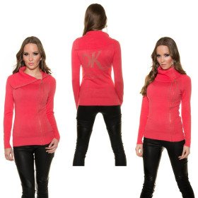 Pull Fashion Corail Zip
