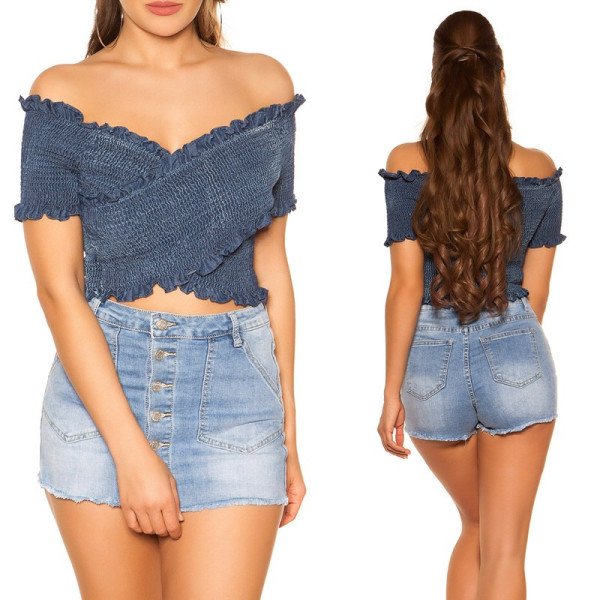 Crop Top Sexy Croisé