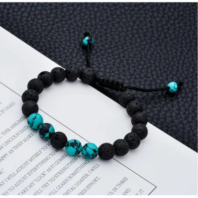 Bracelet Mode Pierres de Lave