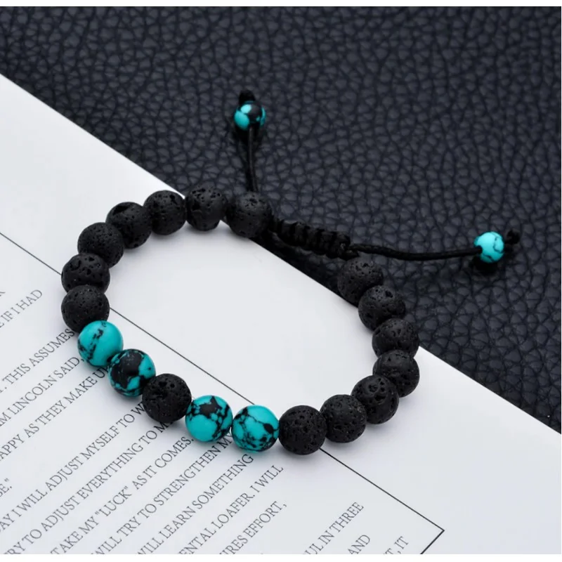Bracelet Mode Pierres de Lave