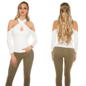 Pull Sexy Tendance Blanc Enzoria