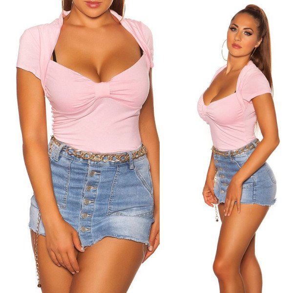 Haut Sexy Bolero Rose Koucla