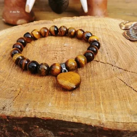 Bracelet Coeur Oeil de Tigre