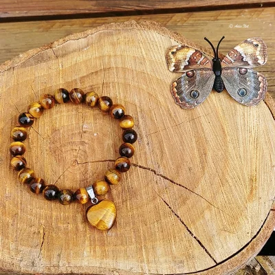 Bracelet Coeur Oeil de Tigre