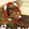 Bracelet Jaspe Rouge Howlite