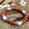 Bracelet Jaspe Rouge Howlite