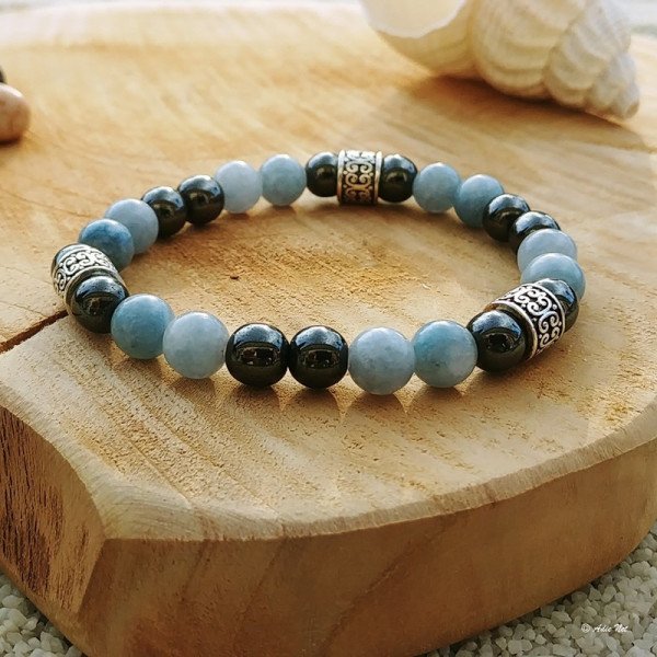 Bracelet Angélite Hématite