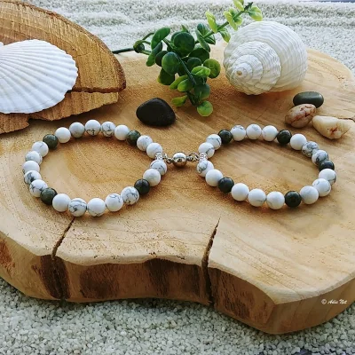 Bracelets Couple Magnétique Pierres Naturelles