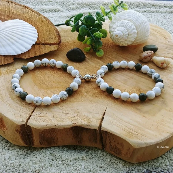 Bracelets Couple Magnétique Pierres Naturelles