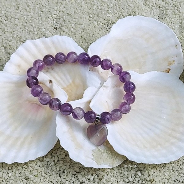 Bracelet Coeur Améthyste