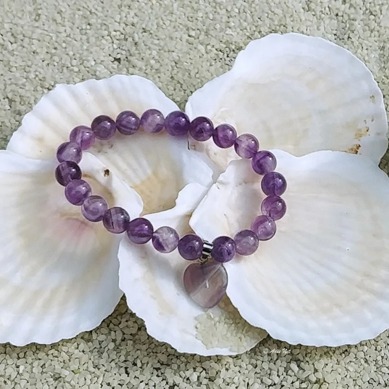Bracelet Coeur Améthyste