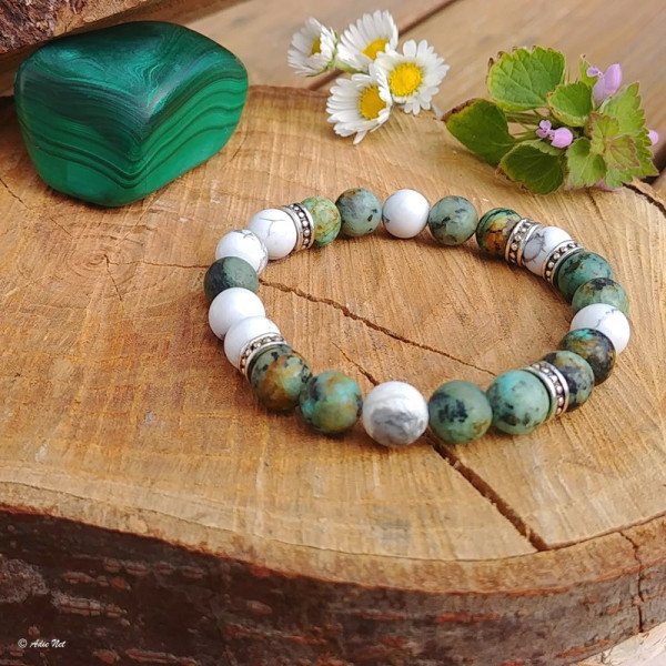Bracelet Turquoise Africaine Howlite