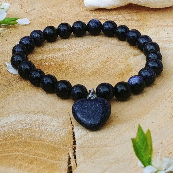 Bracelet Coeur Blue Sand Stone