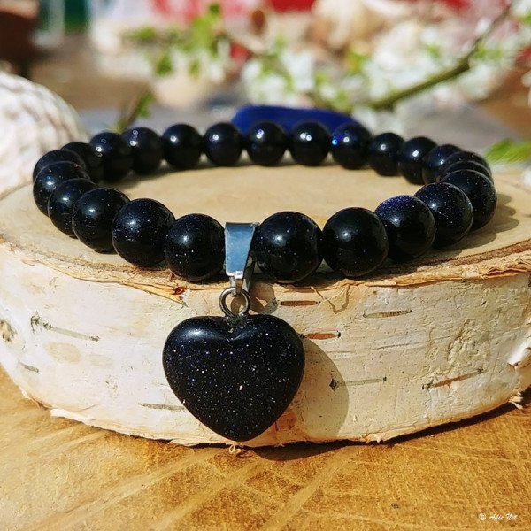 Bracelet Coeur Blue Sand Stone