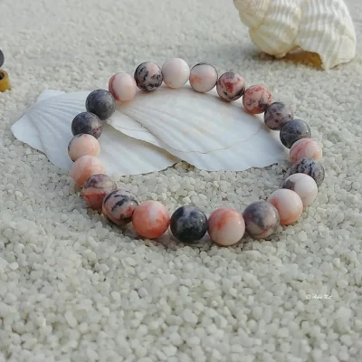 Bracelet Jaspe Zèbre Rose