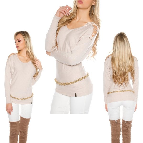 Joli Pull Doux Koucla Beige