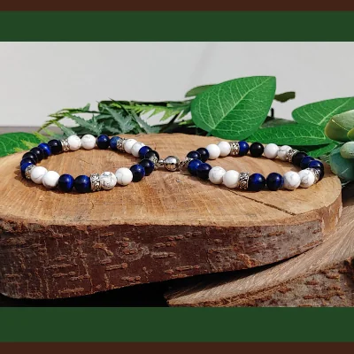 Bracelets Couple Duo Aimantés Pierres Naturelles