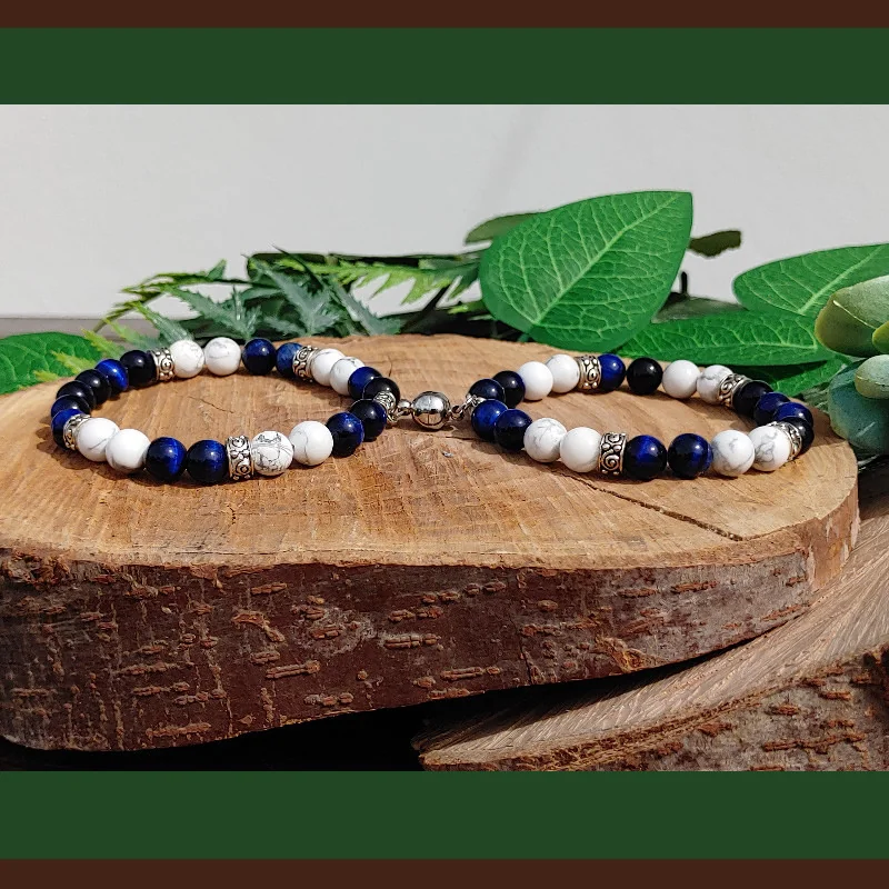 Bracelets Couple Duo Aimantés Pierres Naturelles
