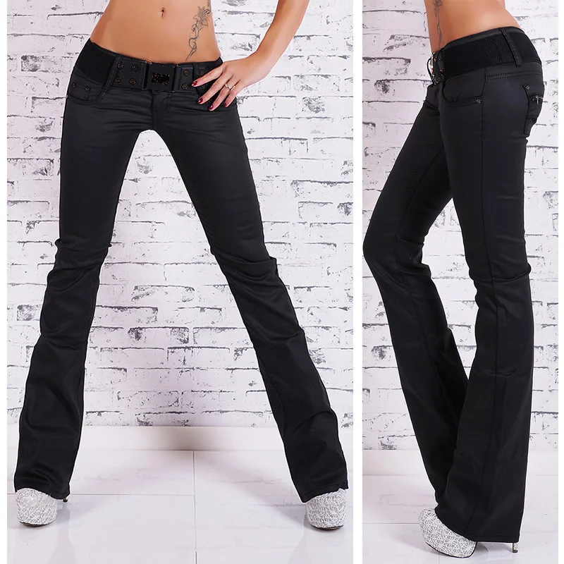 Jeans Sexy Bootcut Noir Tendance