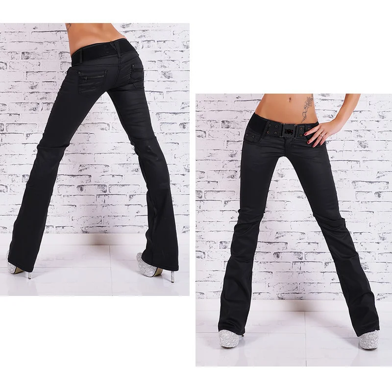 Jeans Sexy Bootcut Noir Tendance