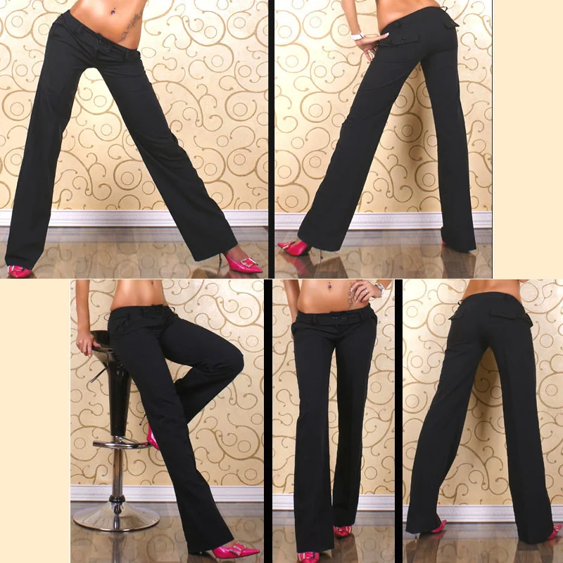 Pantalon Style Tailleur Noir Chic et Polyvalent