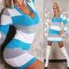 Robe Pull Moulante Rayée Originale et Tendance