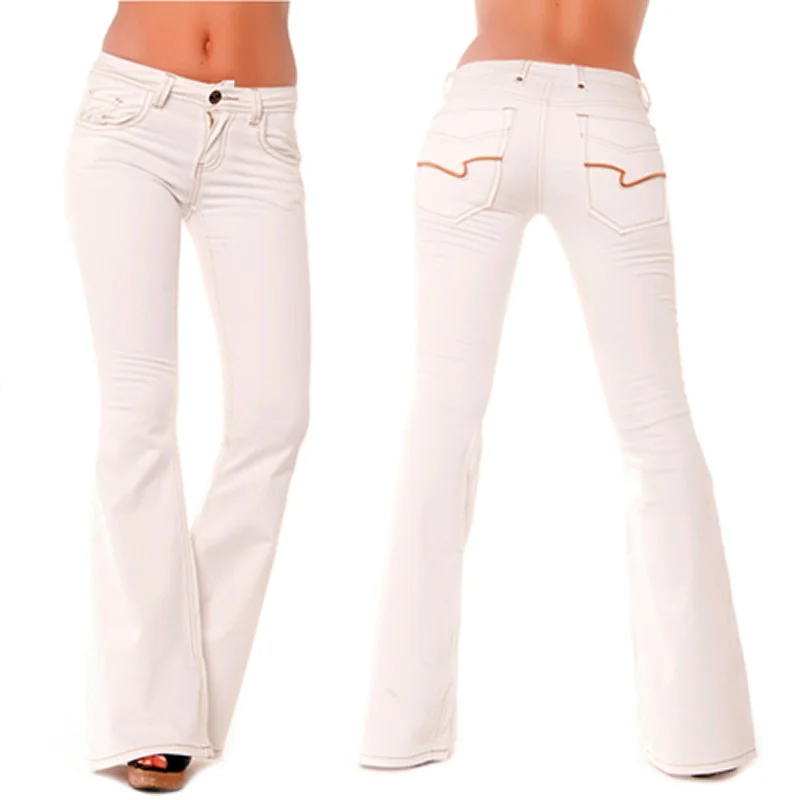 Jean Blanc Évasé Chic Fashion et Tendance