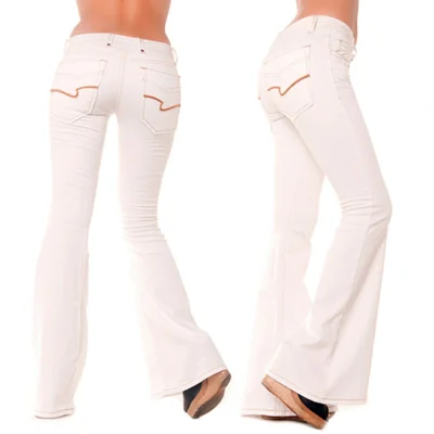 Jean Blanc Évasé Chic Fashion et Tendance