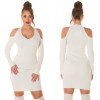 Robe Tricotée Élégante à Épaules Dégagées