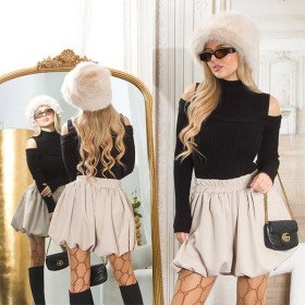 Pull Épaules Dénudées Femme Élégance Nordique