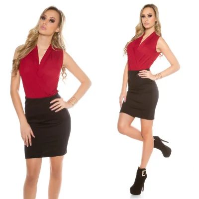 Jupe Noire KOUCLA Moulante Taille Élastique