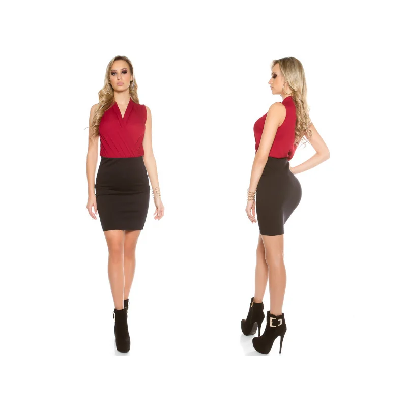 Jupe Noire KOUCLA Moulante Taille Élastique