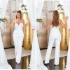 Top blanc style blazer Koucla Bustier élégant femme 