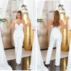 Top blanc style blazer Koucla Bustier élégant femme