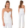 Top blanc style blazer Koucla Bustier élégant femme