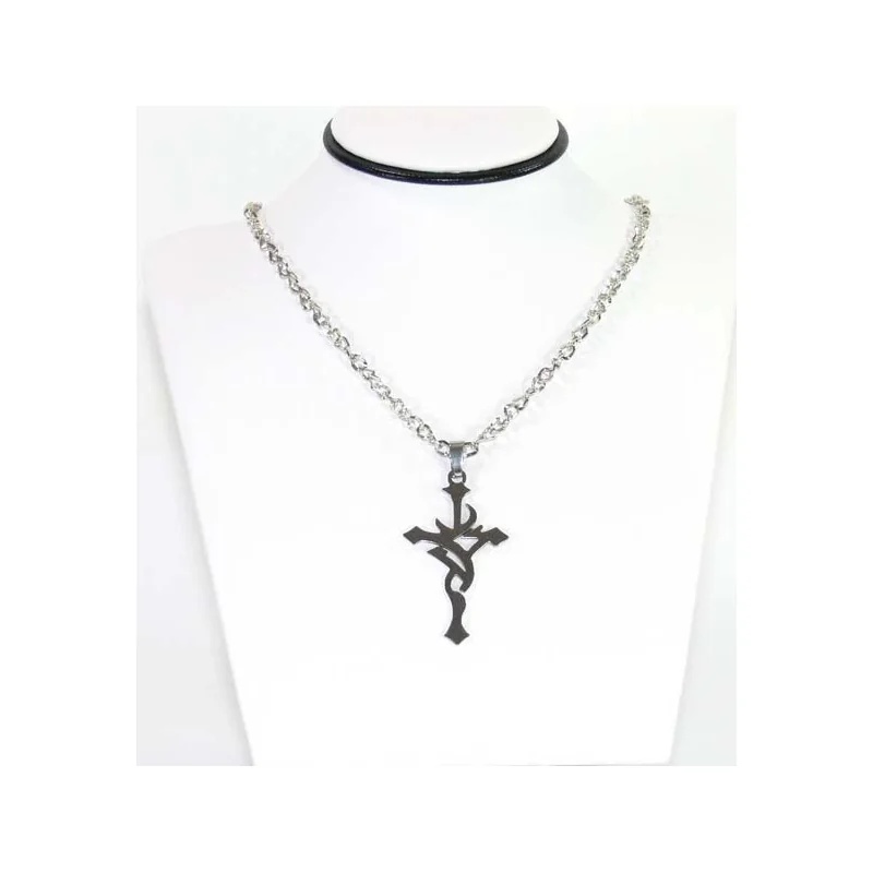 Pendentif Acier Sur Chaine