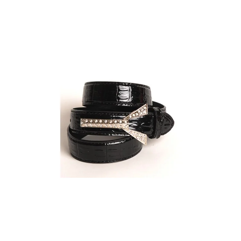 Ceinture Noire Strass