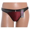 String Fleur Papillon Noir Rouge