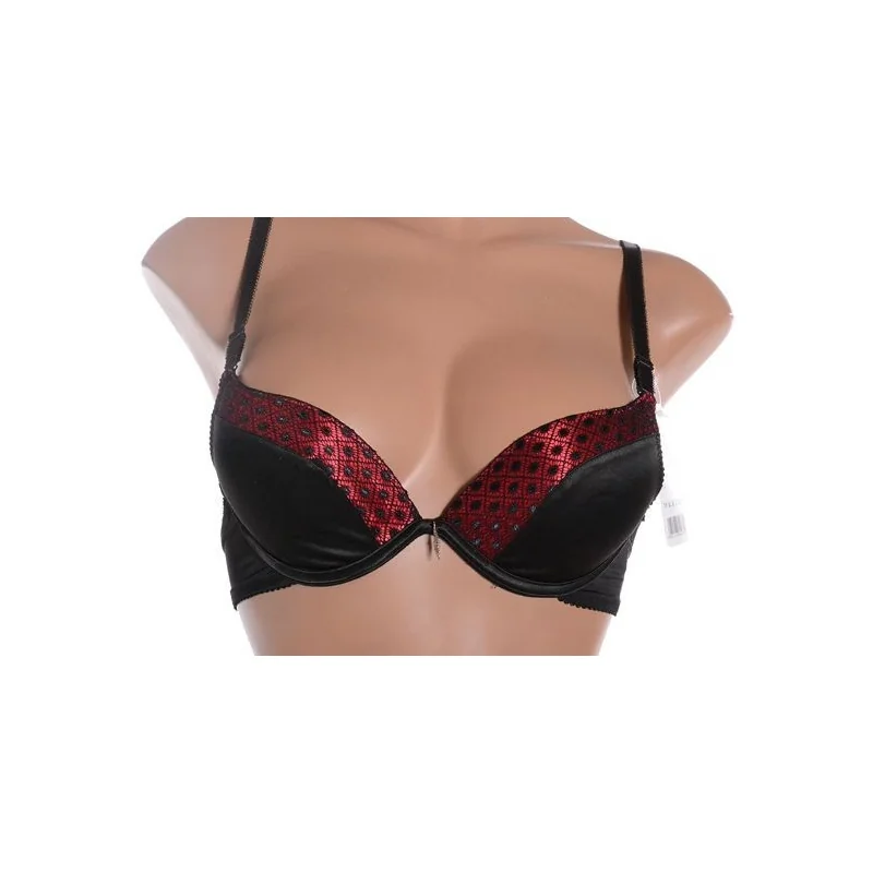 Soutien Gorge Fleur Papillon Noir Rouge