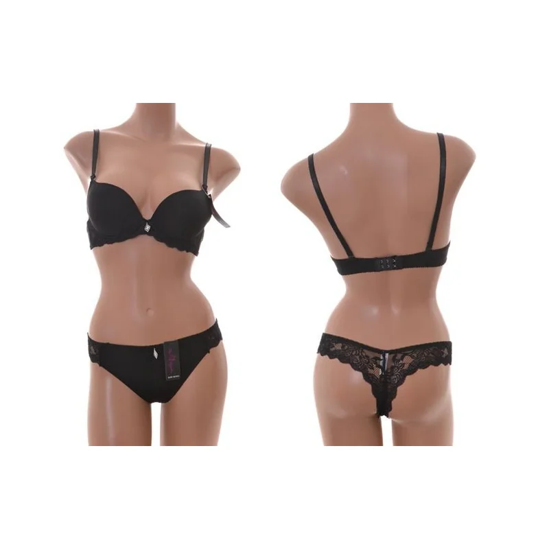 Soutien Gorge Fleur Papillon Noir