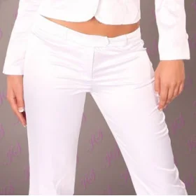 Pantalon Satin Blanc