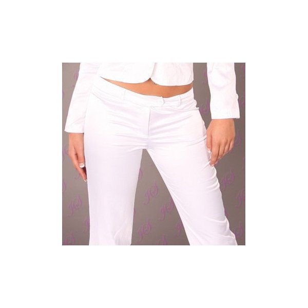 Pantalon Satin Blanc